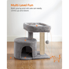 Furrlovers Tree with Scratching Post Condo and Toy Ball for Cats (Grey) Cats-Toys Furrlovers Dropship