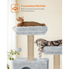Furrlovers Multi Storey Cat Tree with Hammock, Condo & Sisal Scratching Posts (Grey) Cats-Toys Furrlovers Dropship