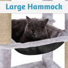 Furrlovers Multilevel Cat Climbing Tower with Top Bed and Multiple Seats (Grey) Cats-Toys Furrlovers Dropship