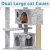 Furrlovers Multi Condo Kitten & Cat Tree with Plush Fur Fabric, Ladder, Top Perches, Playing Balls & Jute Rope Scratching Posts (Grey) Cats-Toys Furrlovers Dropship