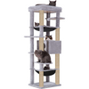 Furrlovers Multilevel Cat Climbing Tower with Top Bed and Multiple Seats (Grey) Cats-Toys Furrlovers Dropship