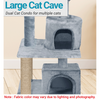 Furrlovers Activity Kitten Tree with Fur Fabric Condo Top Perch and Jute Rope Posts (Grey) Cats-Toys Furrlovers Dropship
