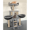 Furrlovers Fur Fabric Cat Tree with Hammocks, Condo & Jute Rope Scratching Posts (Grey) Cats-Toys Furrlovers Dropship