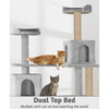 Furrlovers Multilevel Cat Tree with Ladder, Tunnel & Jute Rope Scratching Posts (Grey) Cats-Toys Furrlovers Dropship