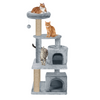 Furrlovers Activity Kitten Tree with Fur Fabric Condo Top Perch and Jute Rope Posts (Grey) Cats-Toys Furrlovers Dropship 58x23in