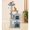 Furrlovers Activity Kitten Tree with Fur Fabric Condo Top Perch and Jute Rope Posts (Grey) Cats-Toys Furrlovers Dropship