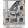 Furrlovers Multilevel Cat Tree with Ladder, Tunnel & Jute Rope Scratching Posts (Grey) Cats-Toys Furrlovers Dropship