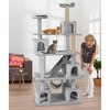Furrlovers Multilevel Cat Tree with Ladder, Tunnel & Jute Rope Scratching Posts (Grey) Cats-Toys Furrlovers Dropship