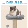 Furrlovers Activity Kitten Tree with Fur Fabric Condo Top Perch and Jute Rope Posts (Grey) Cats-Toys Furrlovers Dropship