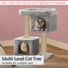 Furrlovers Activity Kitten Tree with Plush Fur Fabric and Detachable Bed (Grey) Cats-Toys Furrlovers Dropship