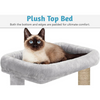 Furrlovers Activity Kitten Tree with Plush Fur Fabric and Detachable Bed (Grey) Cats-Toys Furrlovers Dropship