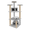 Furrlovers Multilevel Cat Tree with Condo & Jute Rope Scratching Posts (Grey) Cats-Toys Furrlovers Dropship 54in