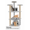 Furrlovers Multilevel Cat Tree with Condo & Jute Rope Scratching Posts (Grey) Cats-Toys Furrlovers Dropship