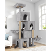 Furrlovers Multilevel Plush Cat Tree with Condo, Hammock & Jute Rope Scratching Posts (Grey) Cats-Toys Furrlovers Dropship