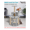 Furrlovers Multi Level Cat Tree with Plush Condo & Jute Scratching Posts (Grey) Cats-Toys Furrlovers Dropship