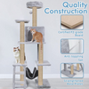 Furrlovers Multi Storey Cat Tree with Hammock, Condo & Scratching Posts (Grey) Cats-Toys Furrlovers Dropship