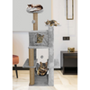 Furrlovers Multilevel Soft Fur Cat Tree with Condo, Hammock & Sisal Scratching Posts (Grey) Cats-Toys Furrlovers Dropship