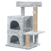 Furrlovers Activity Kitten Tree with Fur Fabric Condo and Jute Rope Post Cats-Toys Furrlovers Dropship Grey