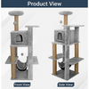 Furrlovers Multilevel Soft Fur Cat Tree with Condo, Hammock & Sisal Scratching Posts (Grey) Cats-Toys Furrlovers Dropship