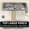 Furrlovers Fur Fabric Cat Tree with Hammocks, Condo & Jute Rope Scratching Posts (Grey) Cats-Toys Furrlovers Dropship