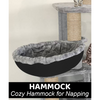 Furrlovers Fur Fabric Cat Tree with Hammocks, Condo & Jute Rope Scratching Posts (Grey) Cats-Toys Furrlovers Dropship