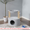 Furrlovers Dual Level Cat Bed and Scratching Post with Hammock (Grey) Cats-Toys Furrlovers Dropship 26in