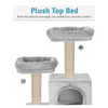 Furrlovers Multilevel Cat Tree with Condo, Perches & Jute Rope Scratching Posts (Grey) Cats-Toys Furrlovers Dropship