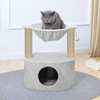 Furrlovers Dual Level Cat Bed and Scratching Post with Hammock (Grey) Cats-Toys Furrlovers Dropship