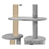 Furrlovers Multi Level Plush Cat Tree with Condo & Sisal Scratching Posts (Grey) Cats-Toys Furrlovers Dropship