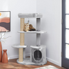 Furrlovers Multi Level Plush Cat Tree with Condo & Sisal Scratching Posts (Grey) Cats-Toys Furrlovers Dropship