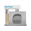 Furrlovers Plush Condo Cat Tree with Top Perch, Hanging Ball & Scratching Post (Grey) Cats-Toys Furrlovers Dropship