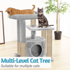 Furrlovers Cat Tree with Condo, Top Perch & Jute Rope Scratching Posts (Grey) Cats-Toys Furrlovers Dropship