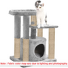 Furrlovers Cat Tree with Condo, Top Perch & Jute Rope Scratching Posts (Grey) Cats-Toys Furrlovers Dropship