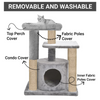Furrlovers Cat Tree with Condo, Top Perch & Jute Rope Scratching Posts (Grey) Cats-Toys Furrlovers Dropship