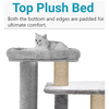 Furrlovers Cat Tree with Condo, Top Perch & Jute Rope Scratching Posts (Grey) Cats-Toys Furrlovers Dropship