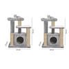 Furrlovers Cat Tree with Condo, Top Perch & Jute Rope Scratching Posts (Grey) Cats-Toys Furrlovers Dropship