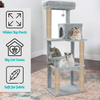 Furrlovers Cat Tree with Condo, Hammock, Hanging Ball & Jute Rope Scratching Posts (Grey) Cats-Toys Furrlovers Dropship
