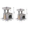 Furrlovers Plush Condo Cat Tree with Top Perch, Hanging Ball & Scratching Post (Grey) Cats-Toys Furrlovers Dropship