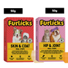 Furlicks Skin Coat & Hip & Joint Supplement Combo for Dogs & Cats Both-Health & Wellness Furlicks 50+50g