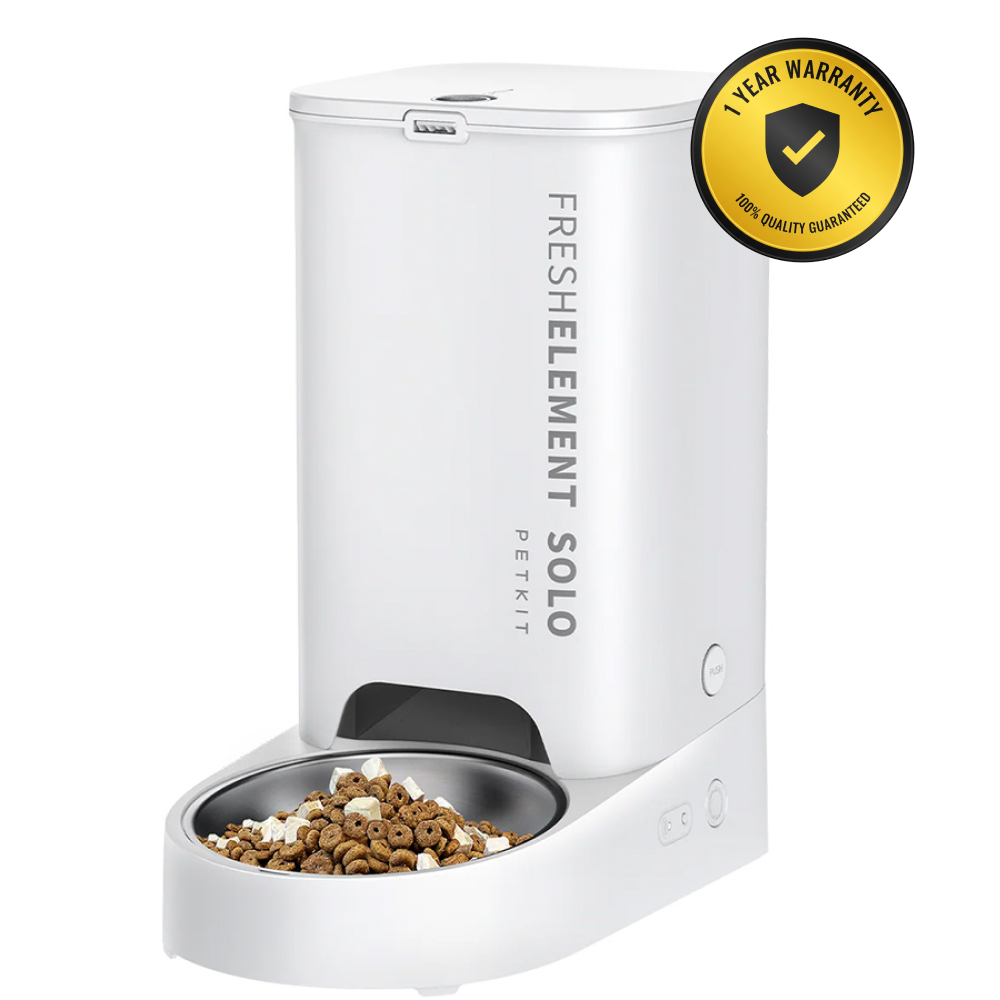 Petkit Freshelement Solo Automatic 2.4G WiFi Food Dispenser for Dogs and Cats Rewards Both-Bowls & Feeders Supertails 3L