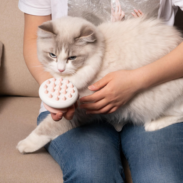 M Pets Tender Massage Comb for Dogs and Cats (White)