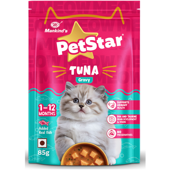 Mankind Petstar Tuna Gravy Kitten Cat Wet Food