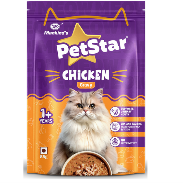 Mankind Petstar Chicken Gravy Adult Cat Wet Food