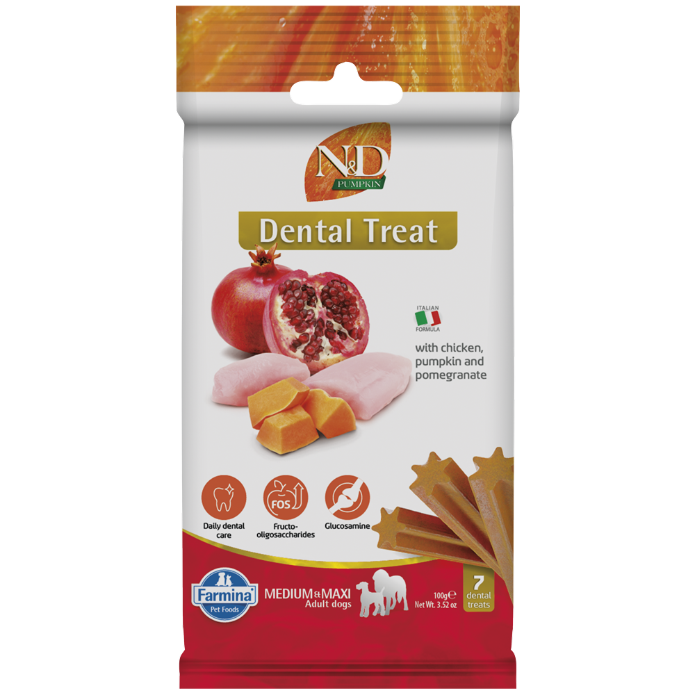 Farmina N&D Pumpkin Chicken & Pomegranate Adult Medium Maxi Dog Treats Dog Treats + Others Farmina N&D 100g