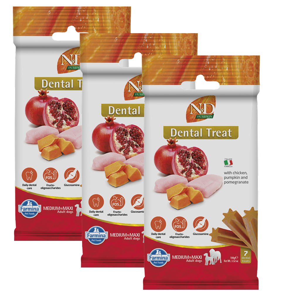 Farmina N&D Pumpkin Chicken & Pomegranate Adult Medium Maxi Dog Treats Dog Treats + Others Farmina N&D 3x100g