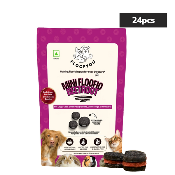 Floofyou Mini Floofio Beetroot Vegan Oven Baked Cookie Dog Treats