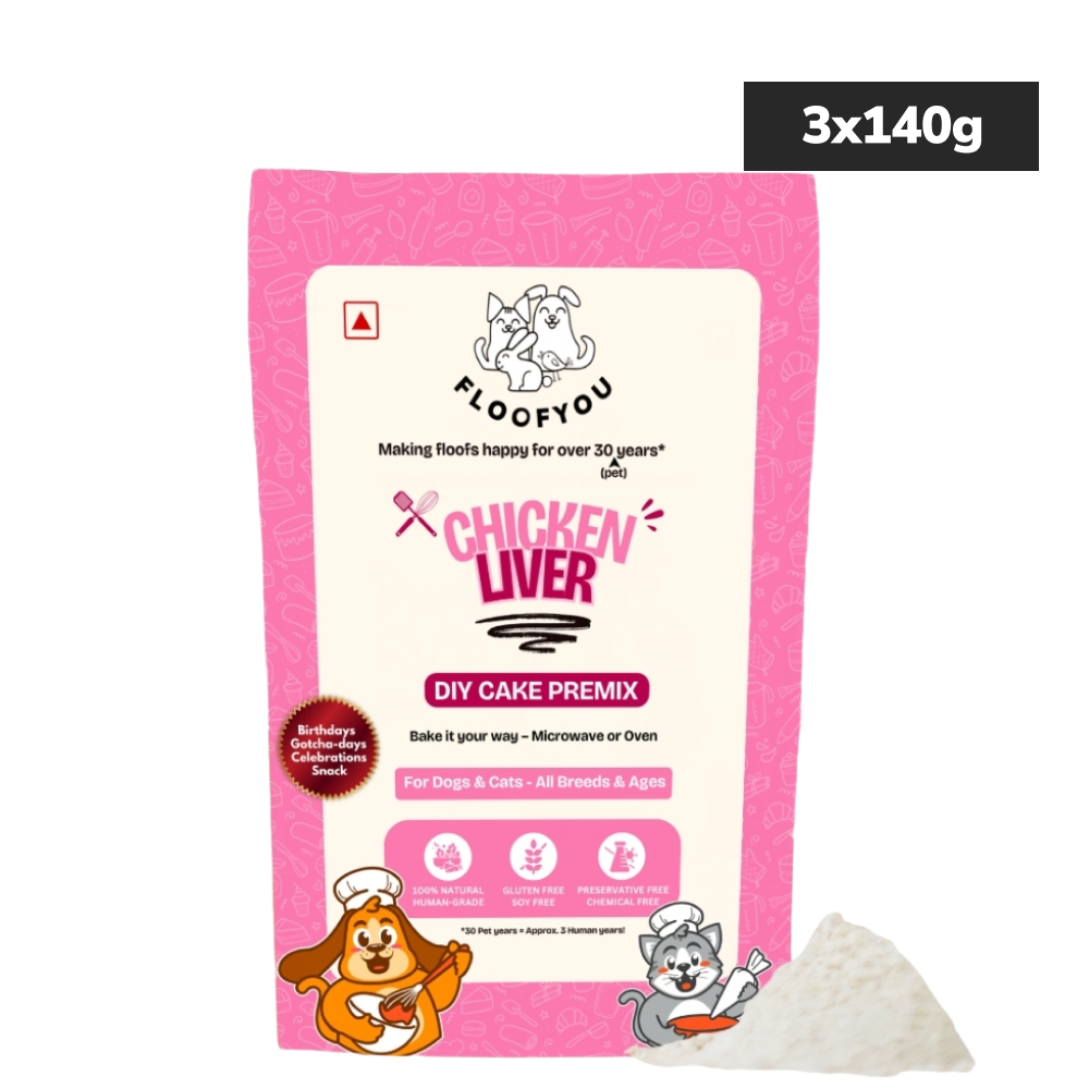 Floofyou Home Made Chicken Liver Birthday Cake Mix for Dogs and Cats Dog Treats + Others FloofYou 3x120g