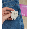 Furry Tales Artisan Handcrafted Snowy Pet Theme Decorative Brooch (White) Pet Parent-Gifting & Merch Furry Tales Dropship