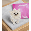 Furry Tales Artisan Handcrafted Snowy Pet Theme Decorative Brooch (White) Pet Parent-Gifting & Merch Furry Tales Dropship 2x2in
