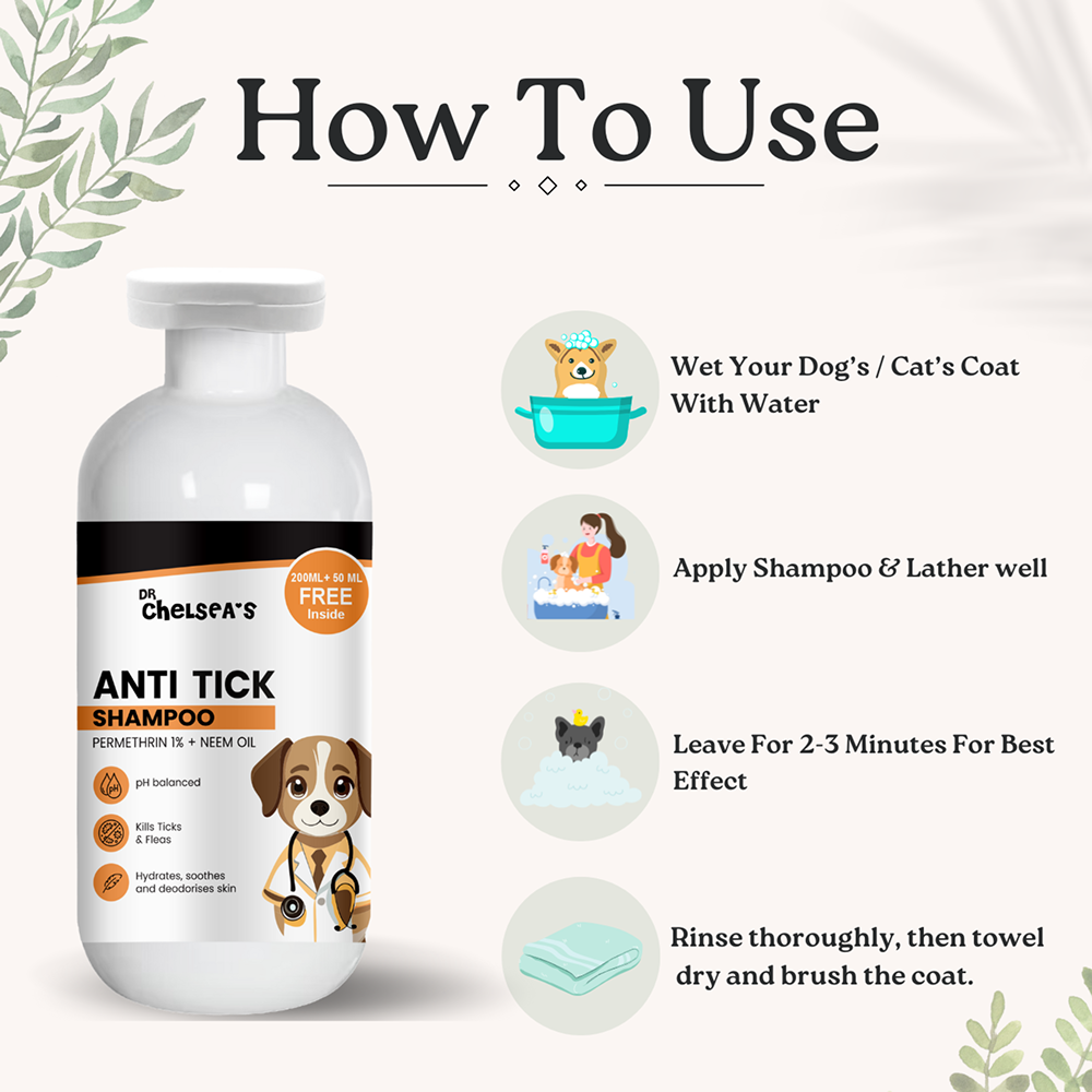 Dr. Chelsea's Neem Oil Anti Tick Shampoo for Cats & Dogs Both-Grooming Supplies Dr. Chelsea's Dropship